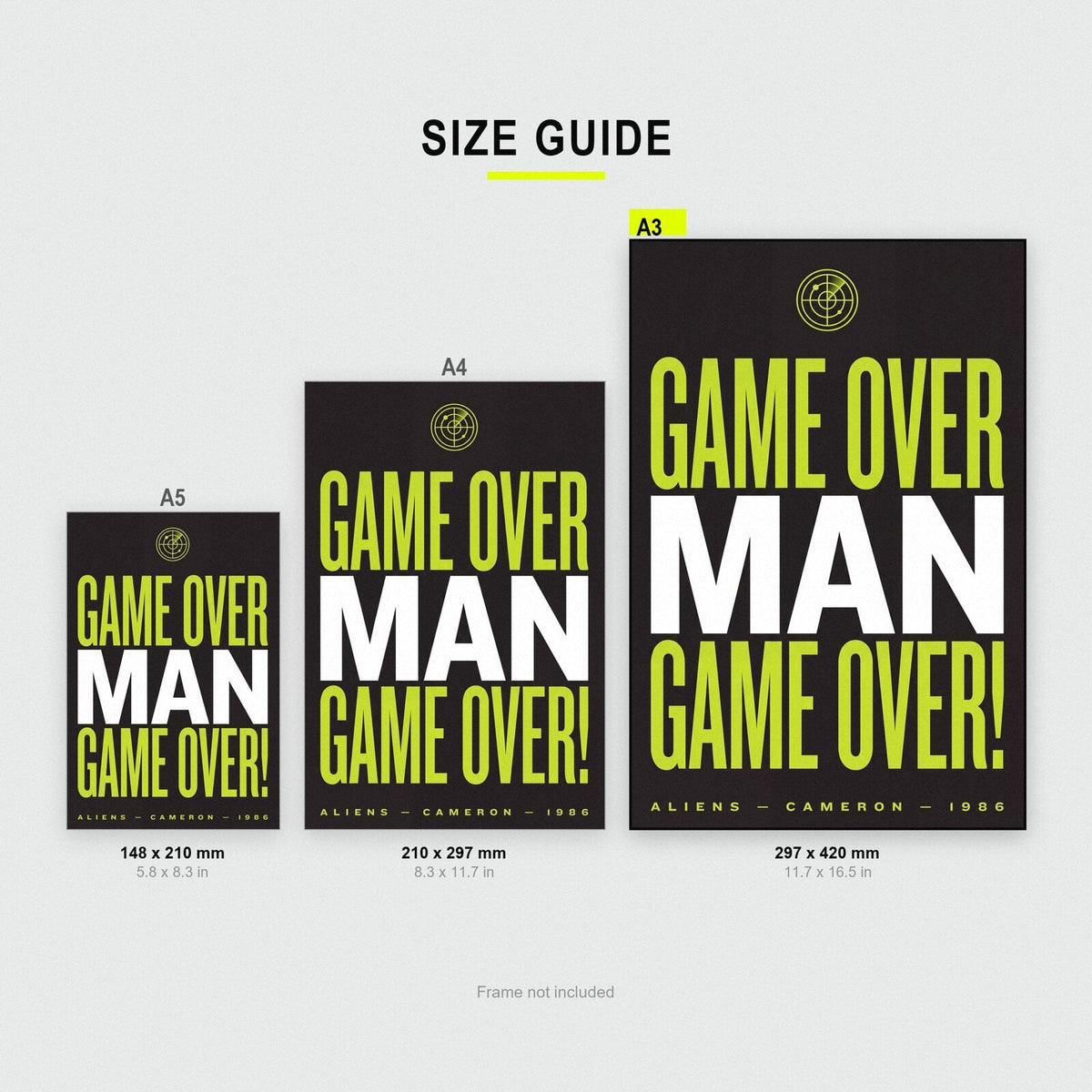 Game Over Man Game Over Movie Quote Art Print