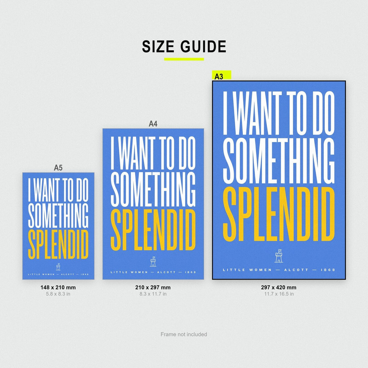 I Want To Do Something Splendid Book Quote Art Print