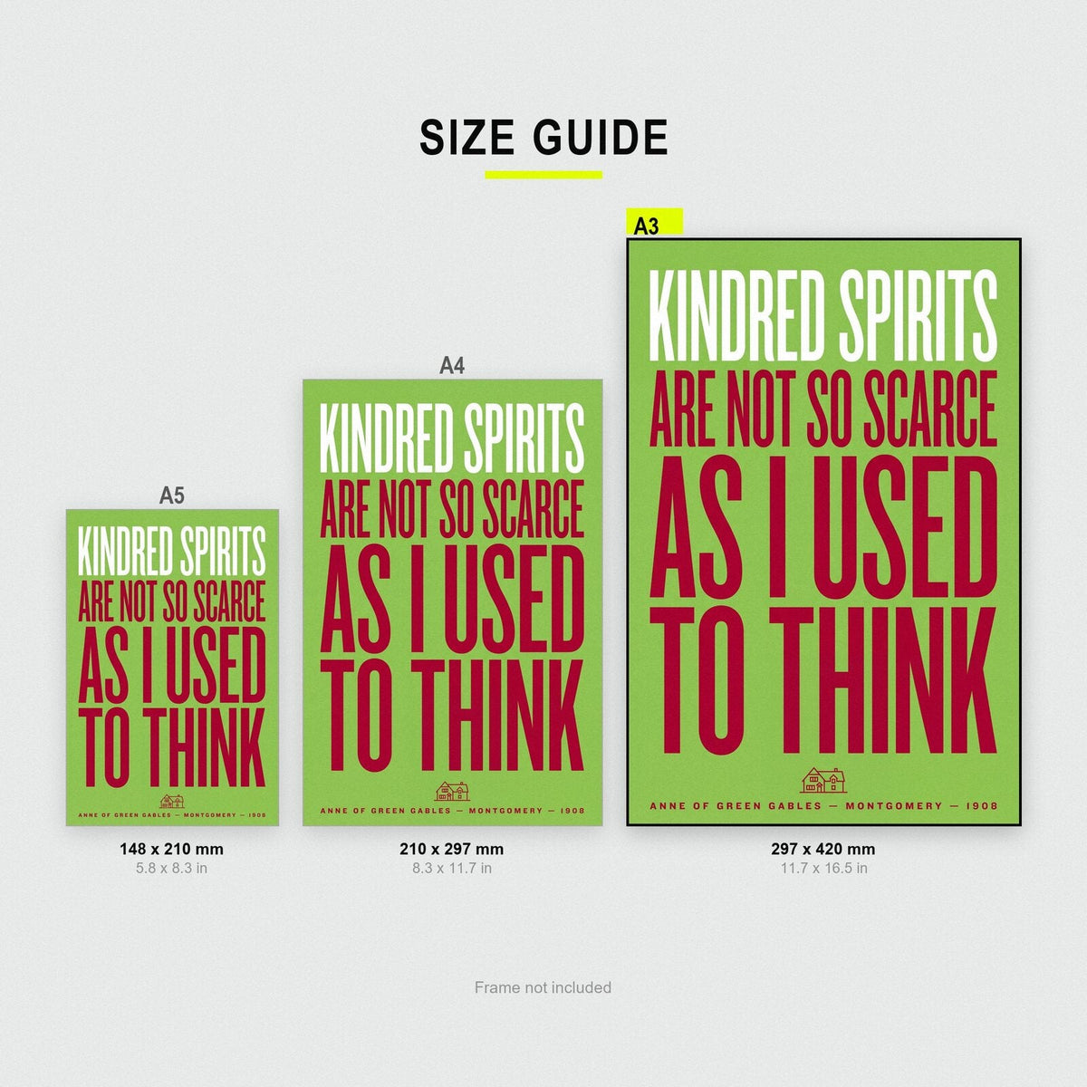 Kindred Spirits Are Not So Scarce Book Quote Art Print