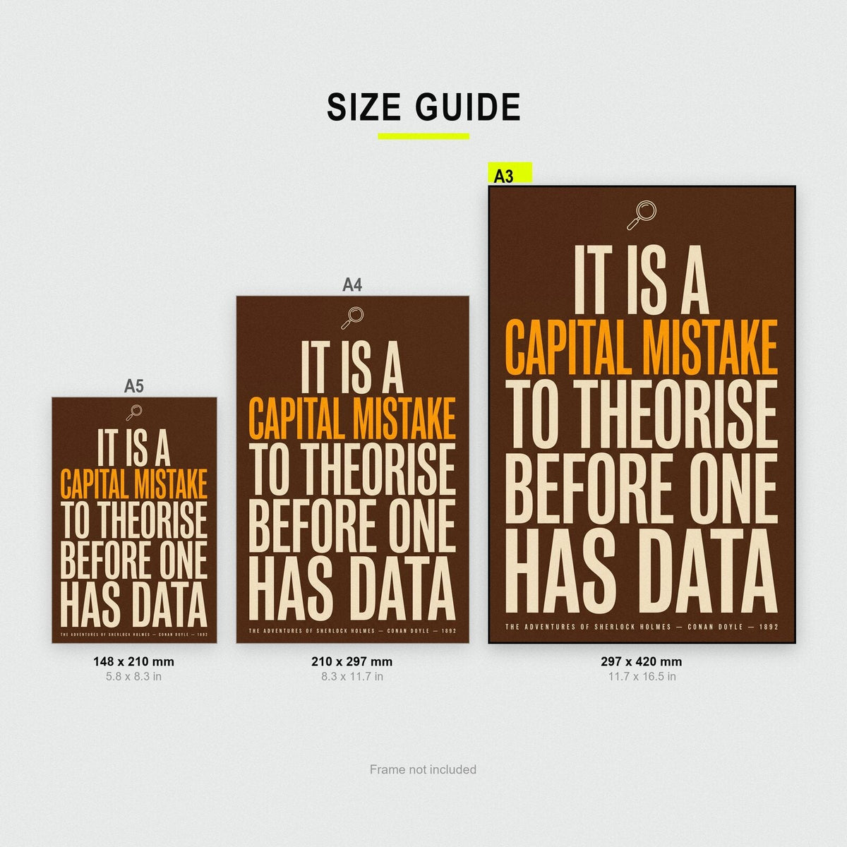 A Capital Mistake To Theorise Before One Has Data Book Quote Art Print