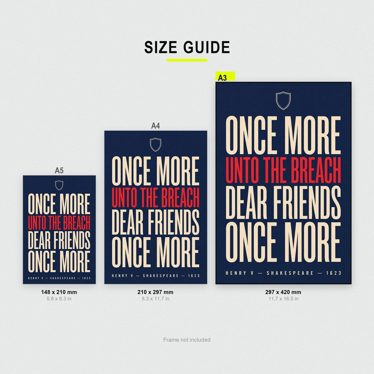 Once More Unto The Breach Book Quote Art Print