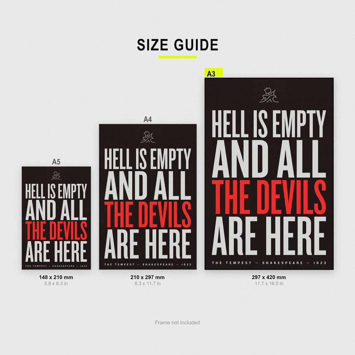 Hell Is Empty And All The Devils Are Here Book Quote Art Print