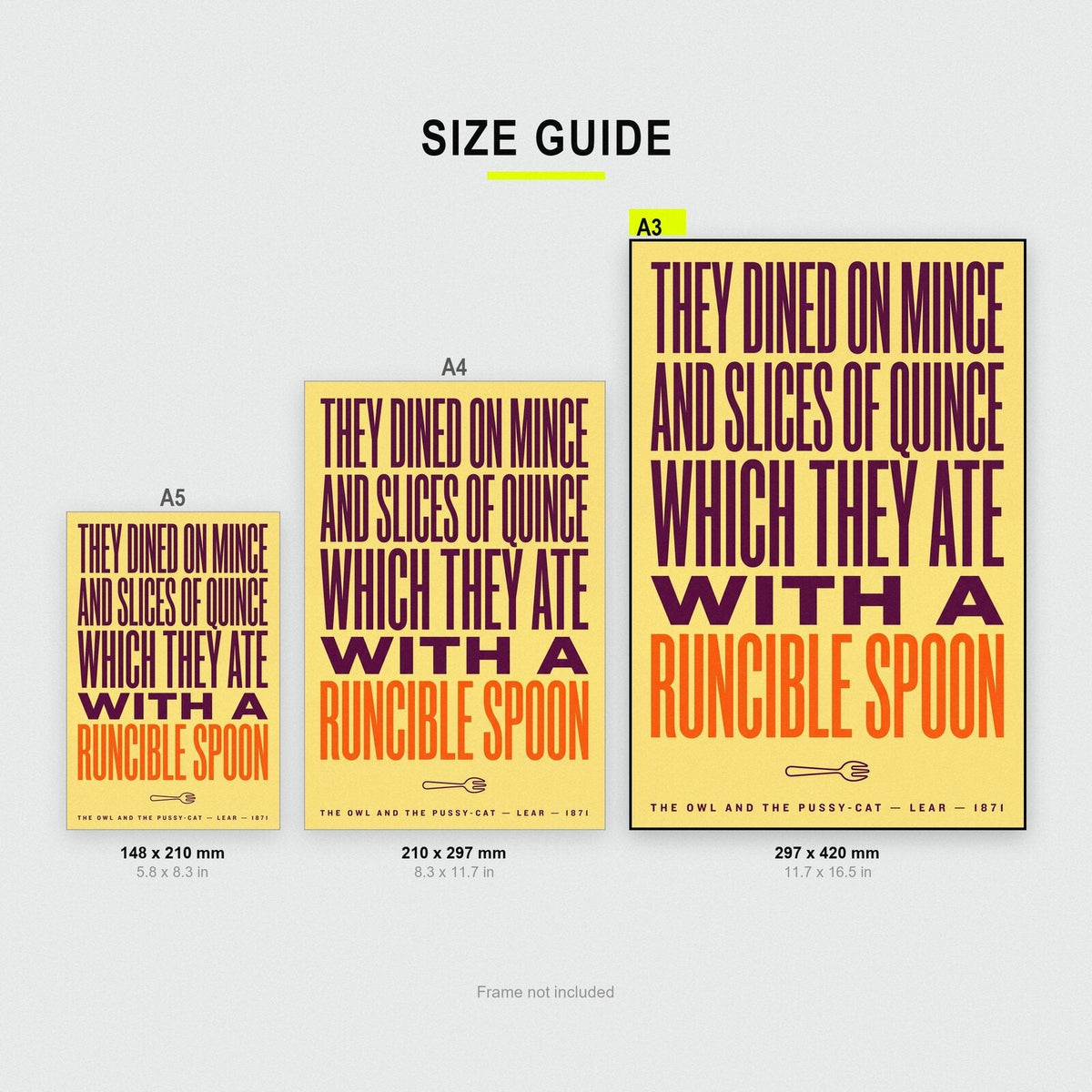 With A Runcible Spoon Book Quote Art Print