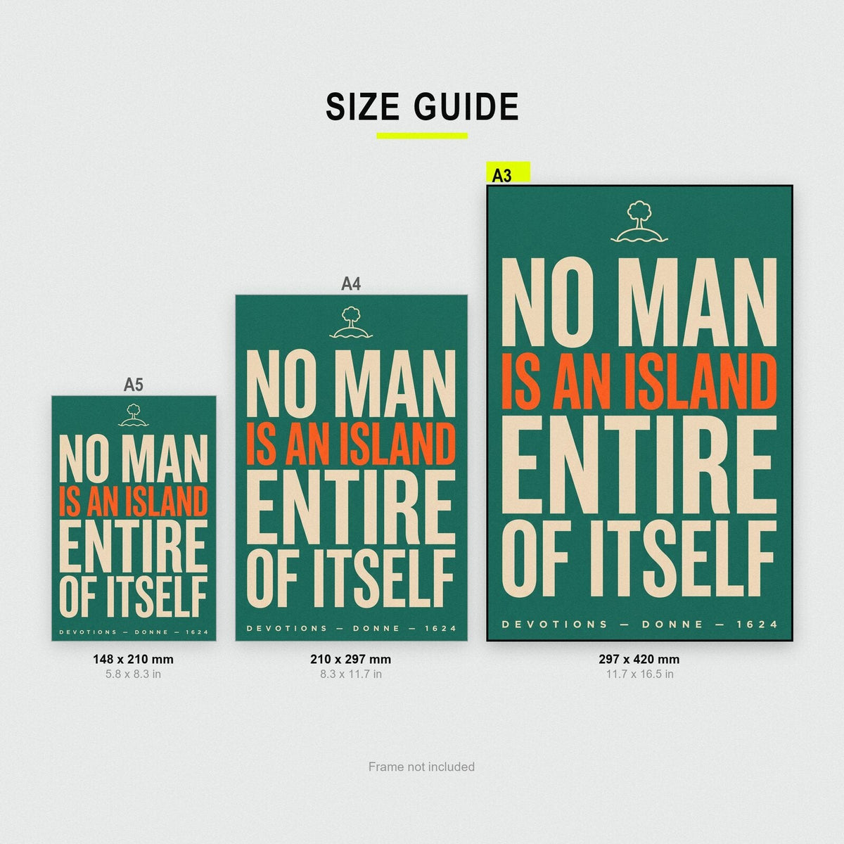 No Man Is An Island Book Quote Art Print