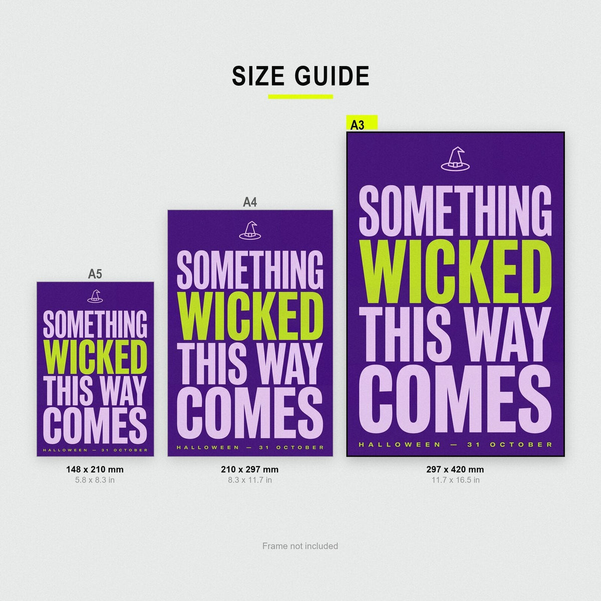 Something Wicked This Way Comes Halloween Typography Art Print