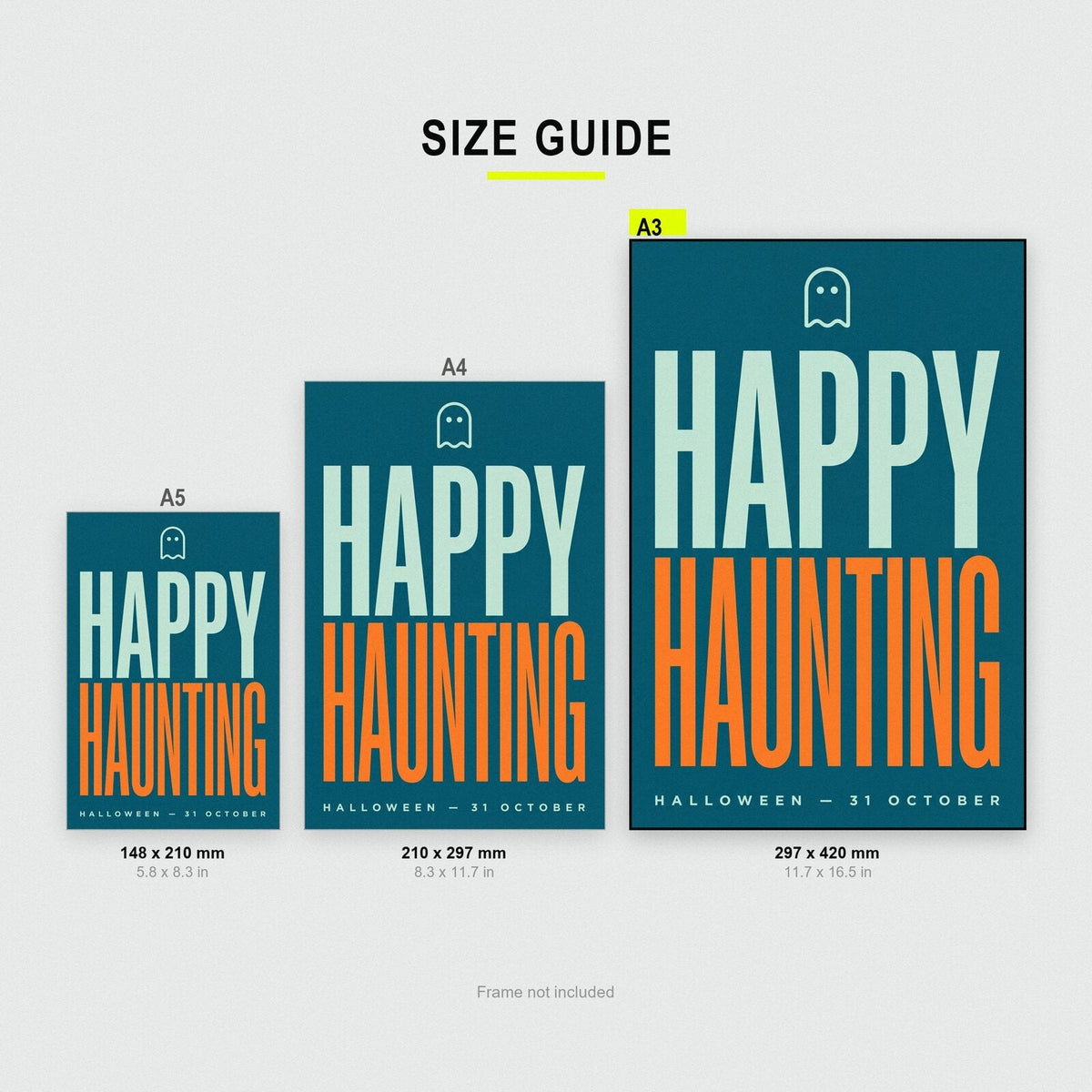 Happy Haunting Halloween Typography Art Print