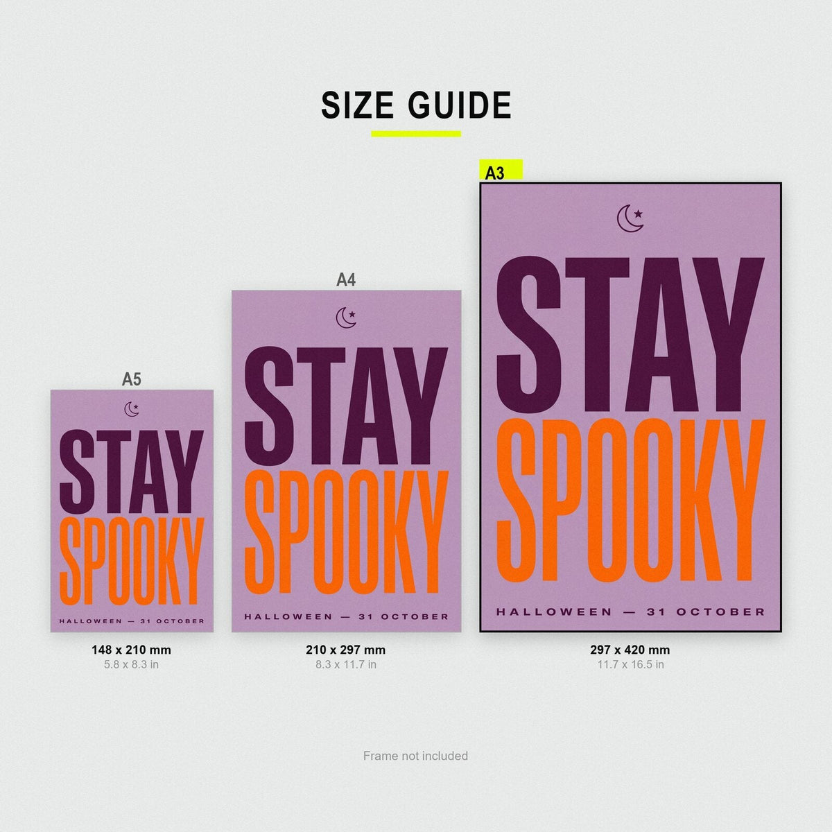 Stay Spooky Halloween Typography Art Print
