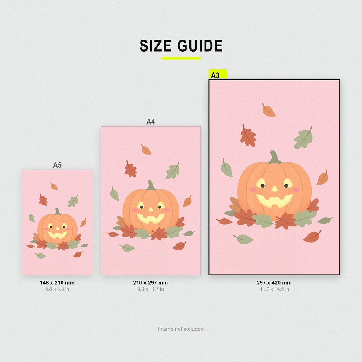 The Friendly Jack O Lantern Cute Halloween Art Print