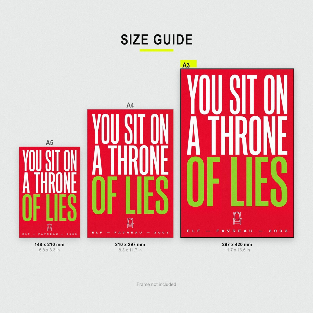 You Sit On A Throne Of Lies Christmas Movie Quote Art Print