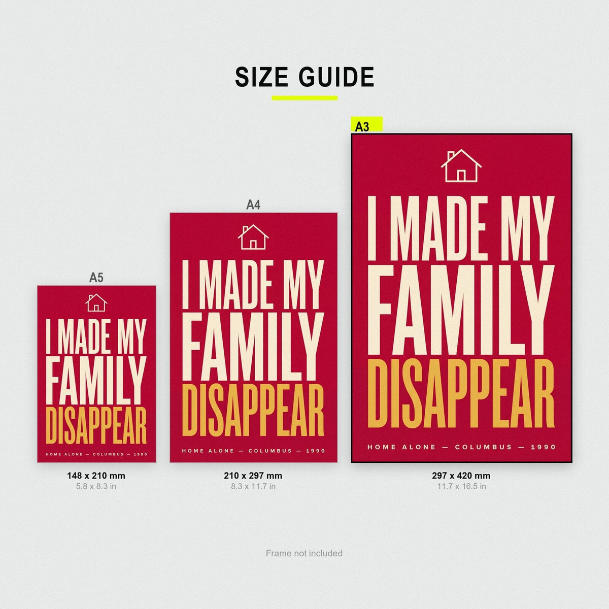 I Made My Family Disappear Christmas Movie Quote Art Print