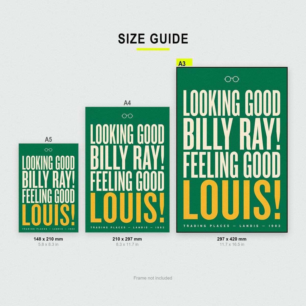 Looking Good Billy Ray Feeling Good Louis Christmas Movie Quote Art Print
