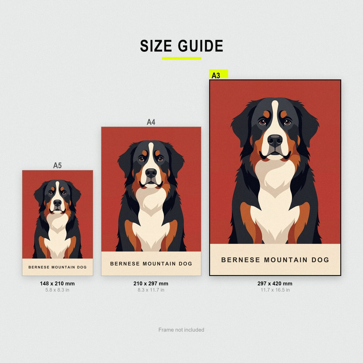 Bernese Mountain Dog Dog Portrait Art Print