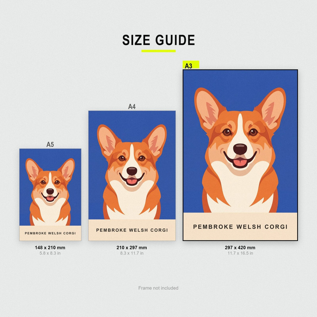 Pembroke Welsh Corgi Dog Portrait Art Print