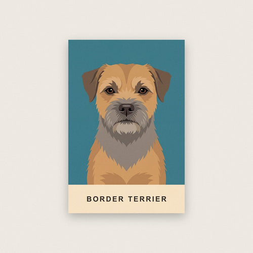 Border Terrier Dog Portrait Art Print