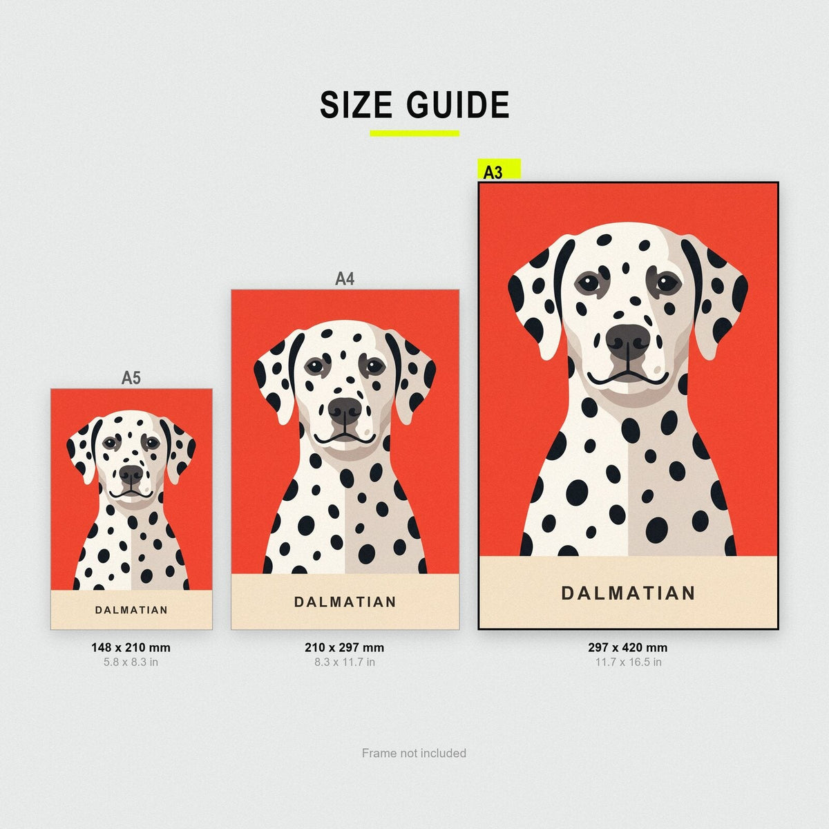 Dalmatian Dog Portrait Art Print