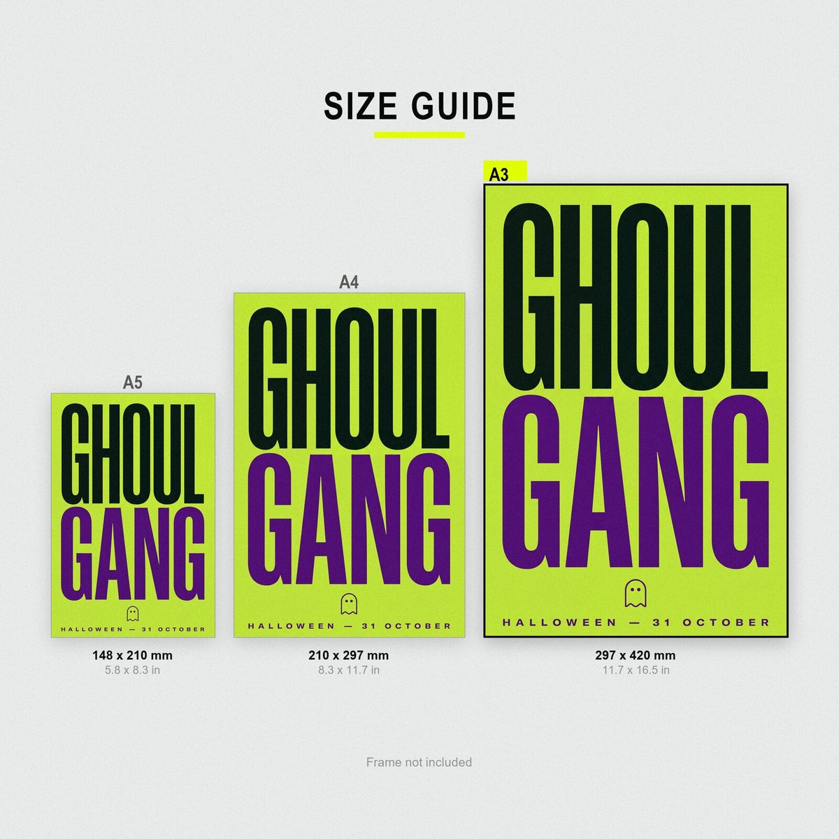 Ghoul Gang Halloween Typography Art Print
