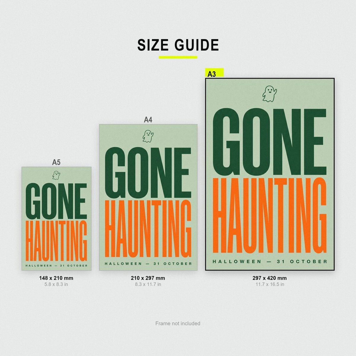 Gone Haunting Halloween Typography Art Print