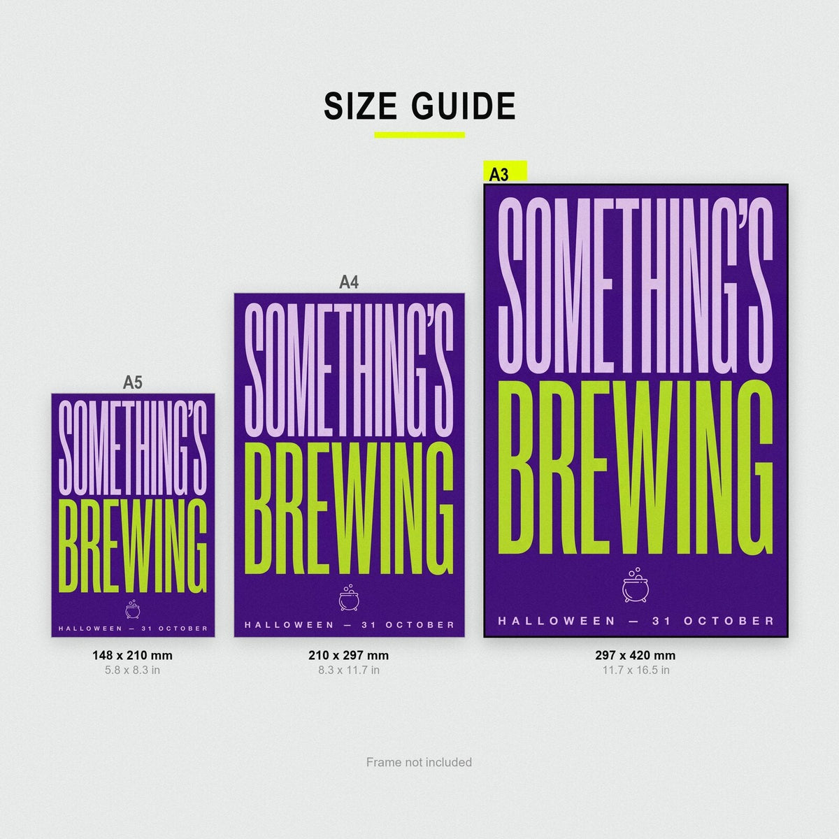 Somethings Brewing Halloween Typography Art Print