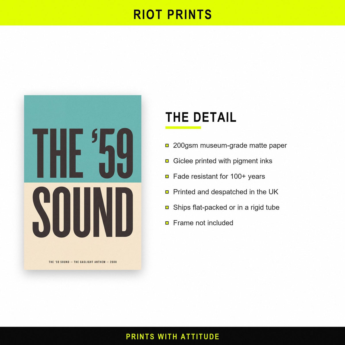 The 59 Sound Lyrics Print paper and printing specification