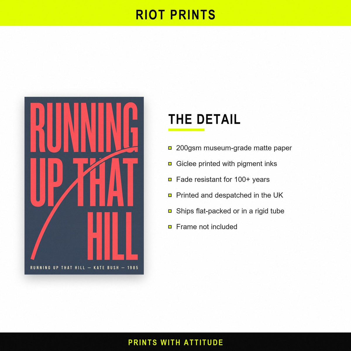 Running Up That Hill Lyrics Print paper and printing specification