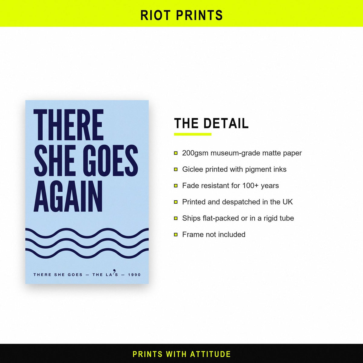 There She Goes Lyrics Print paper and printing specification