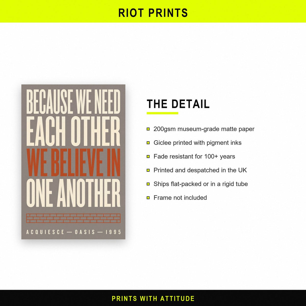 Acquiesce Lyrics Print paper and printing specification