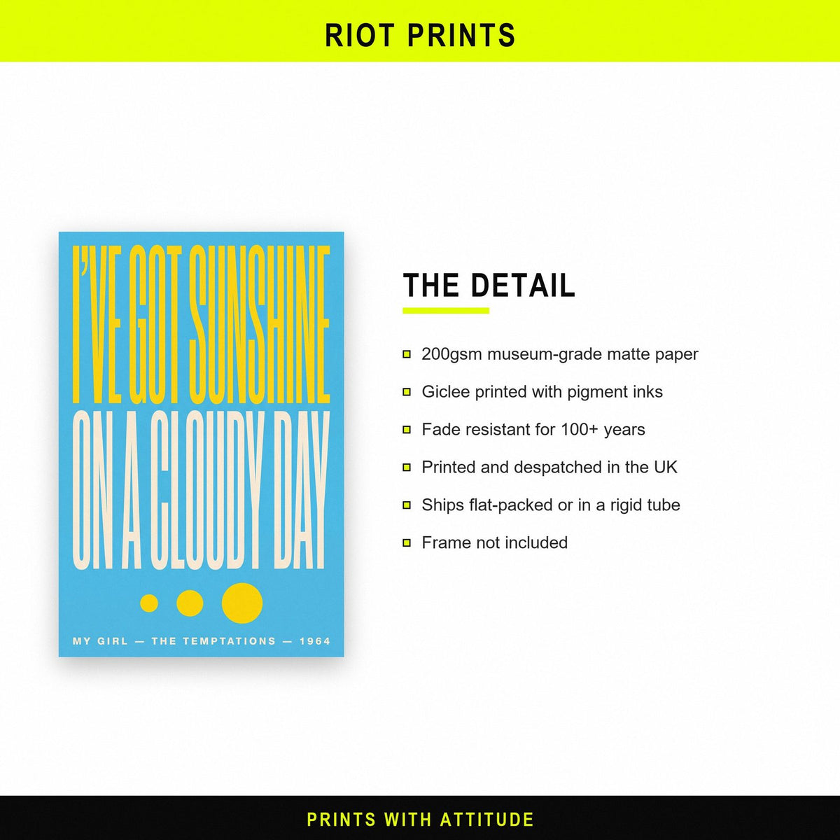 My Girl Lyrics Print paper and printing specification