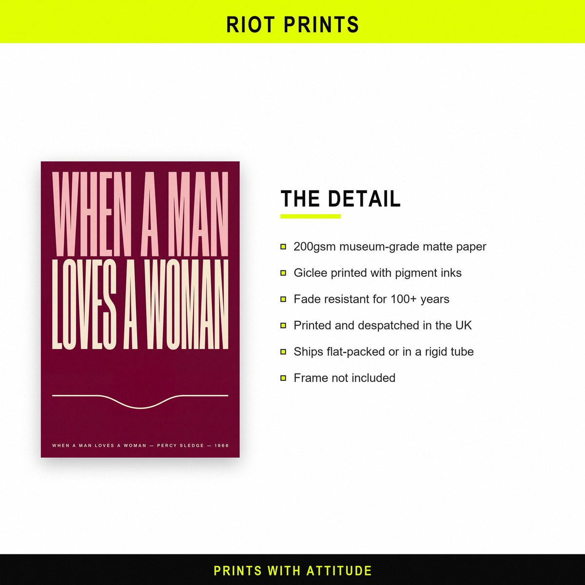 When a Man Loves a Woman Print paper and printing specification