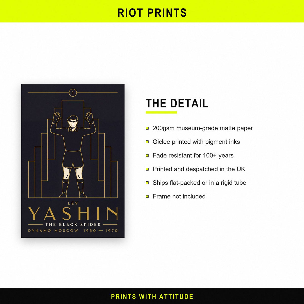 Lev Yashin Art Deco Print paper and printing specification