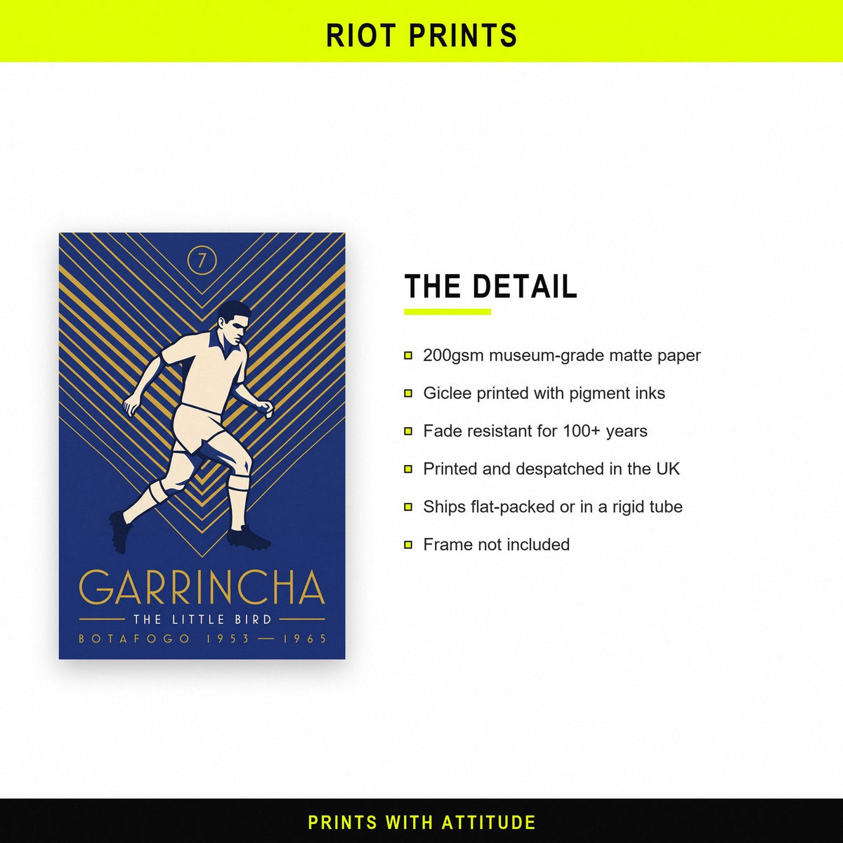 Garrincha Art Deco Print paper and printing specification