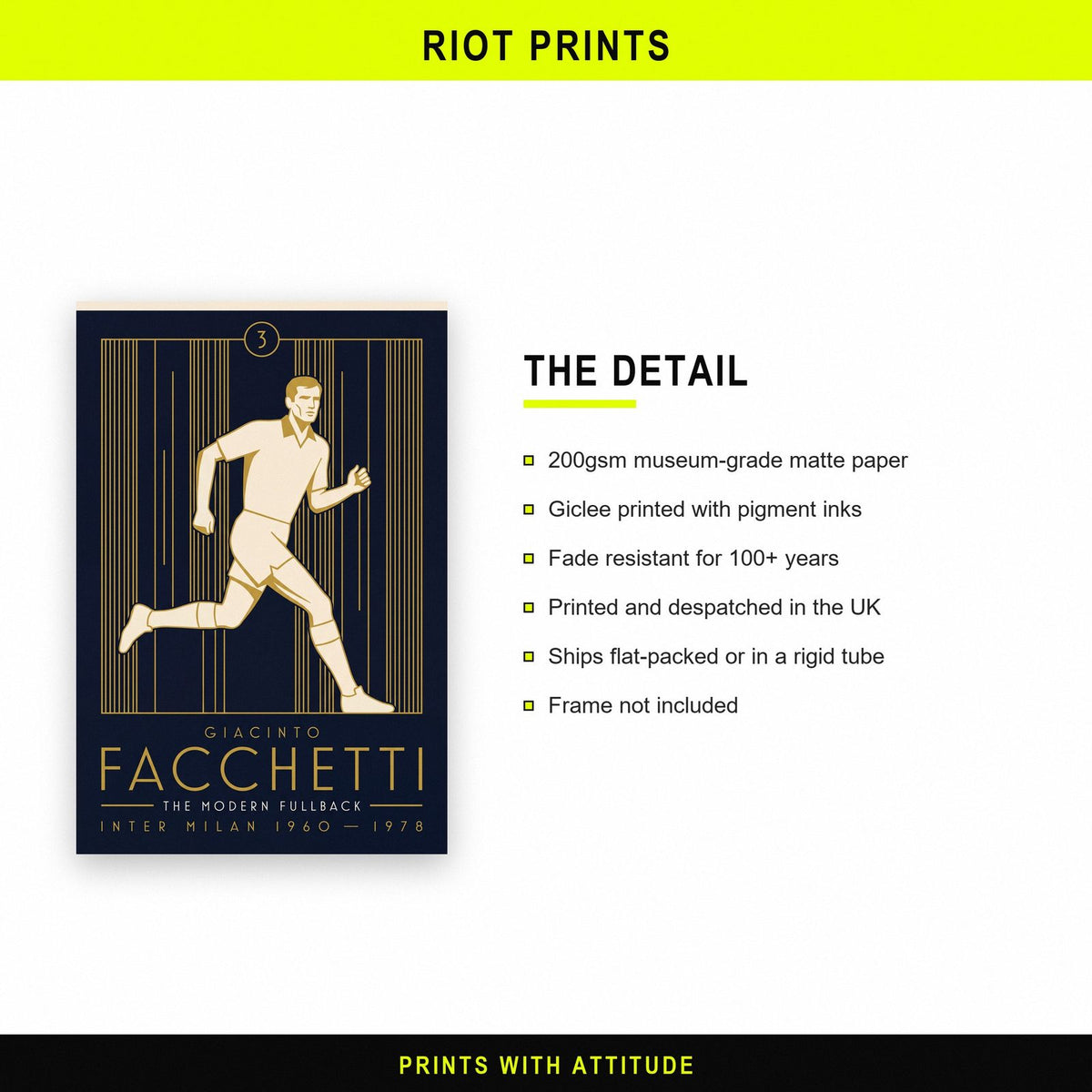 Giacinto Facchetti Art Deco Print paper and printing specification