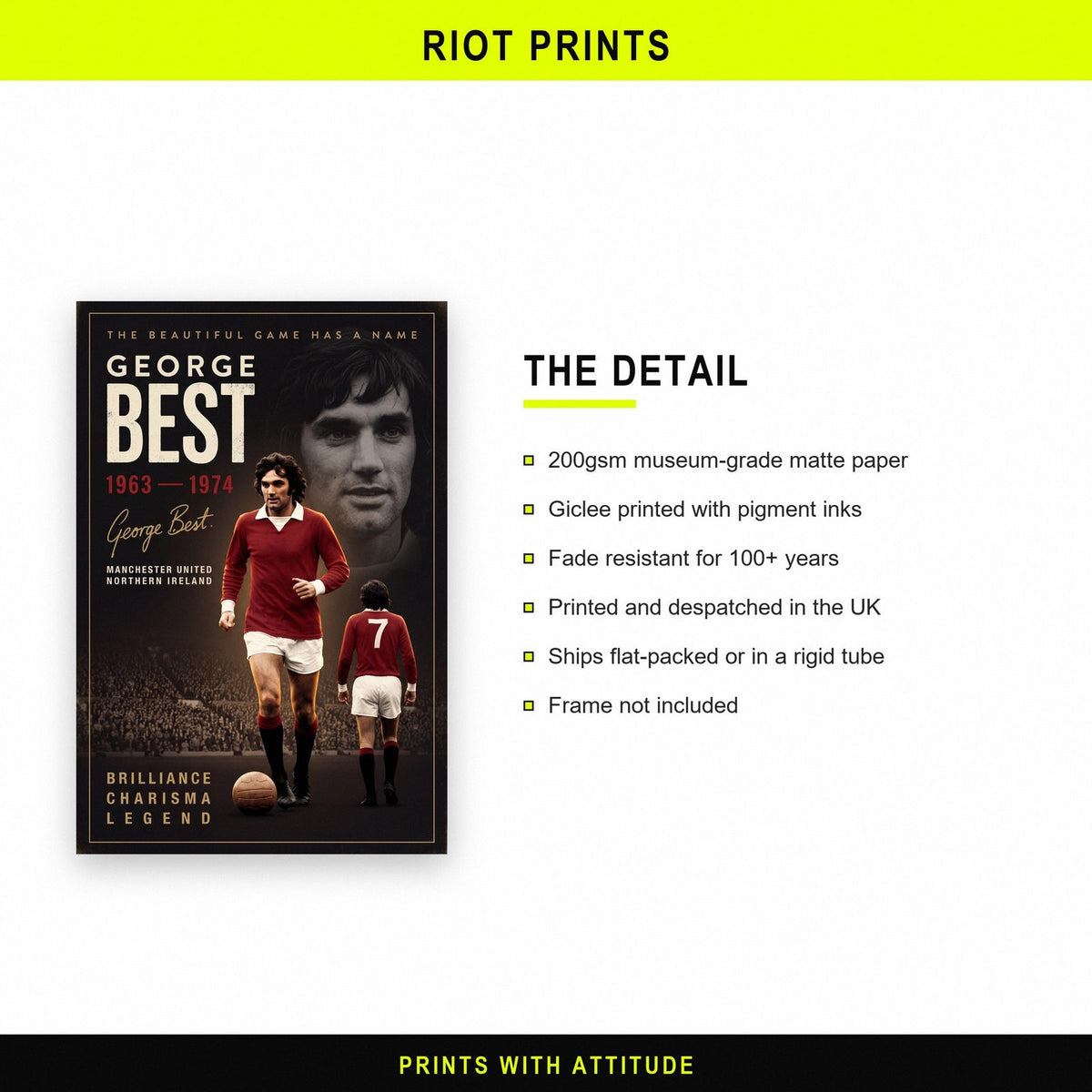 George Best Cinematic Print paper and printing specification