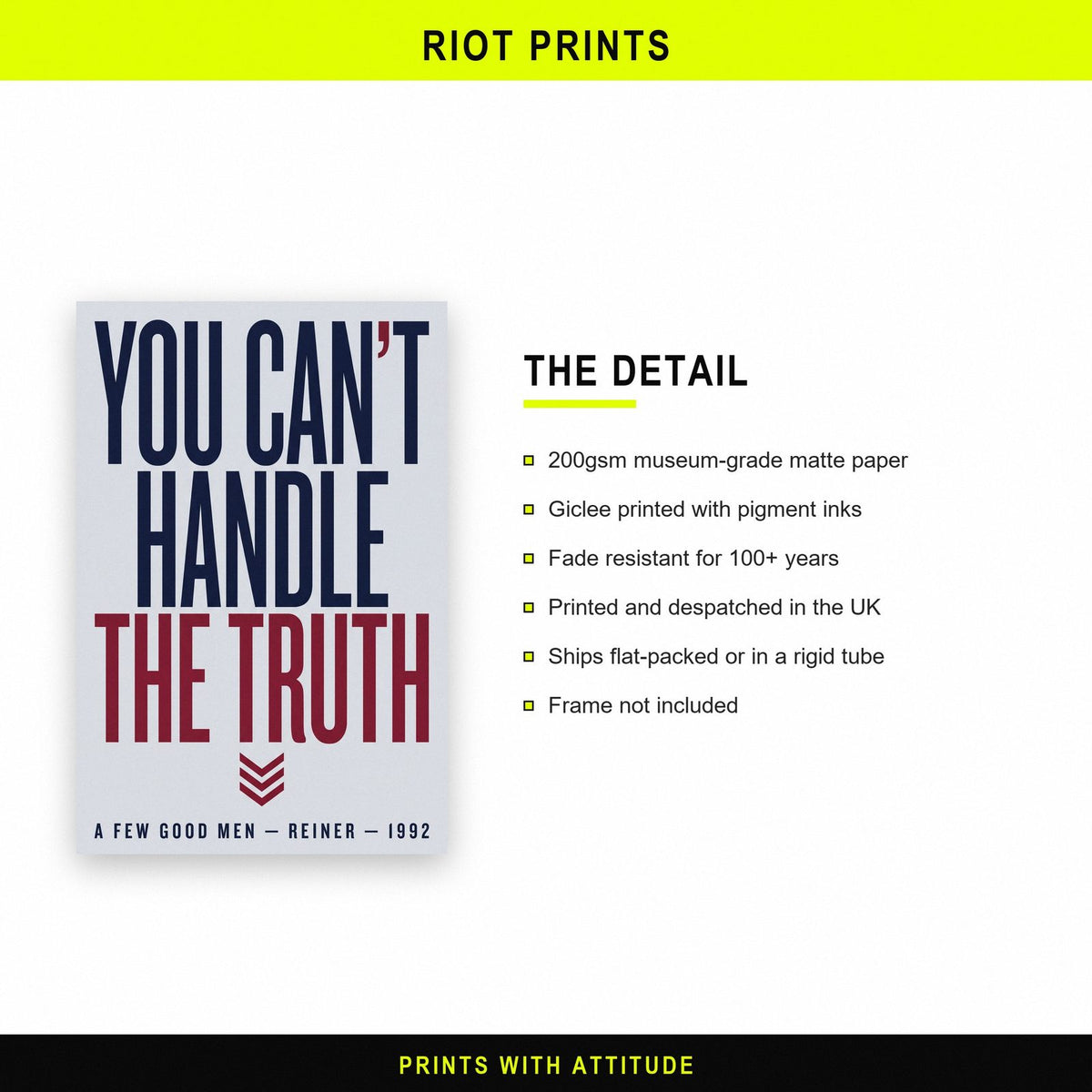 A Few Good Men Print paper and printing specification