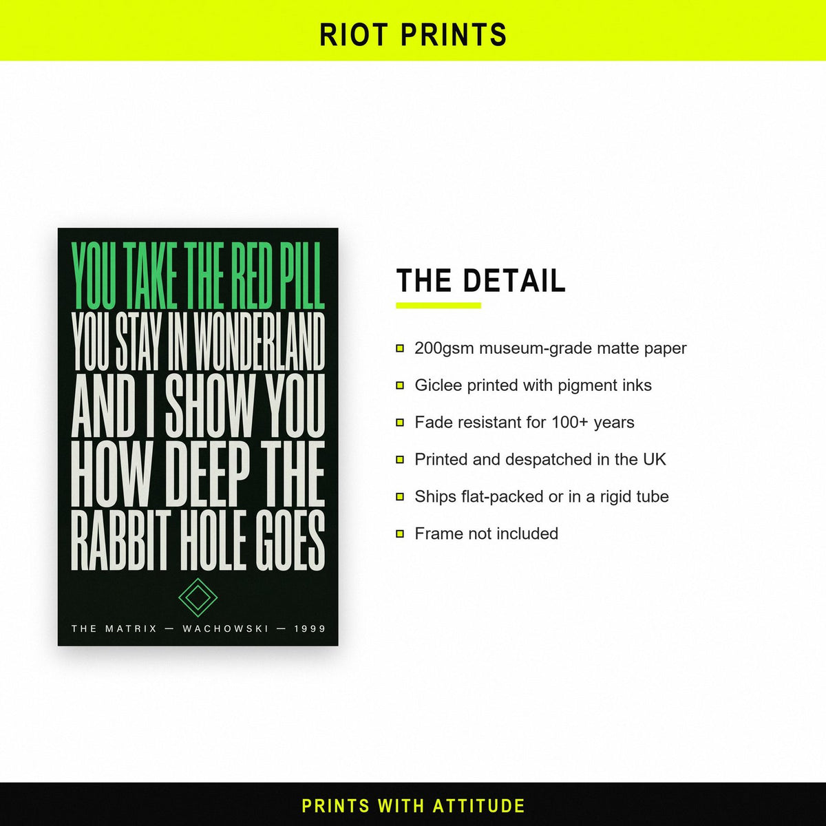 The Matrix Print paper and printing specification