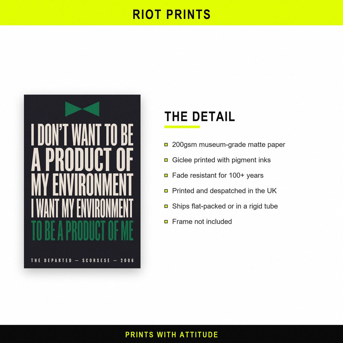 The Departed Print paper and printing specification