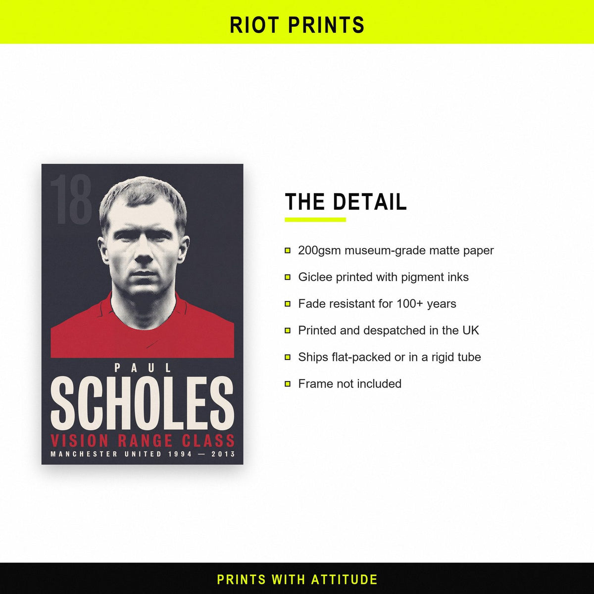 Paul Scholes Print paper and printing specification