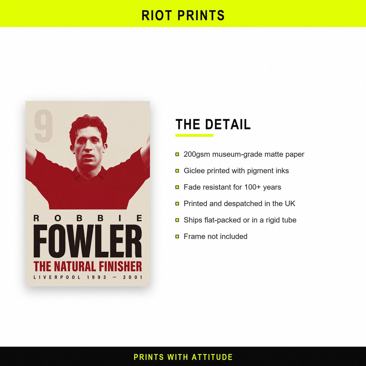 Robbie Fowler Print paper and printing specification