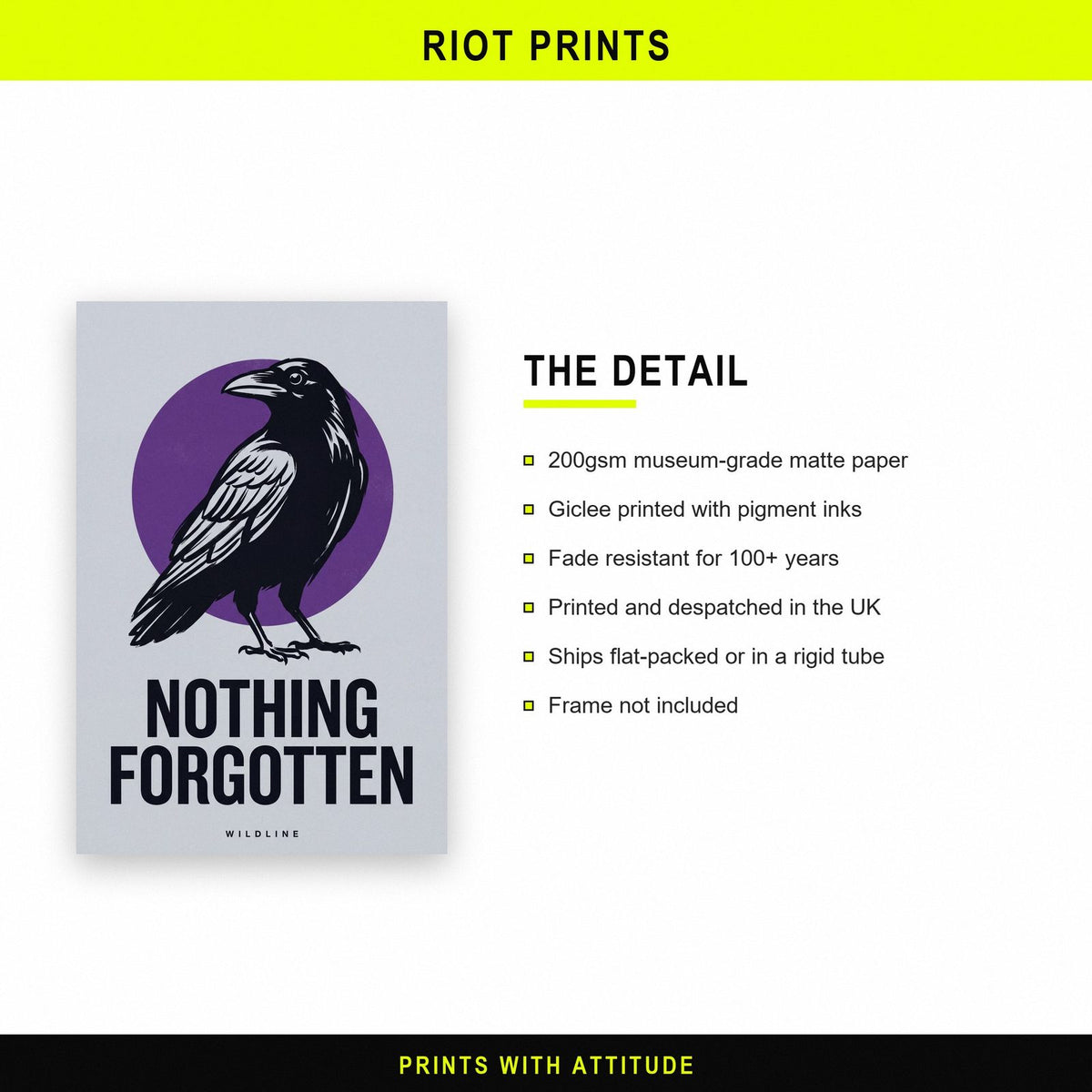 Nothing Forgotten Raven Art Print