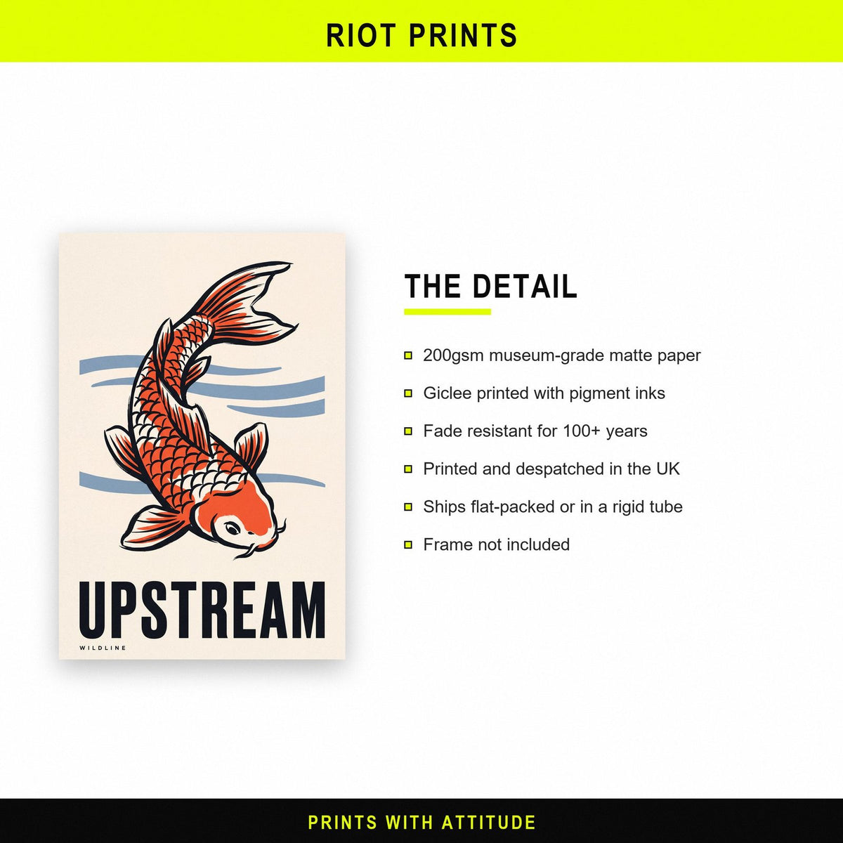 Upstream Koi Art Print