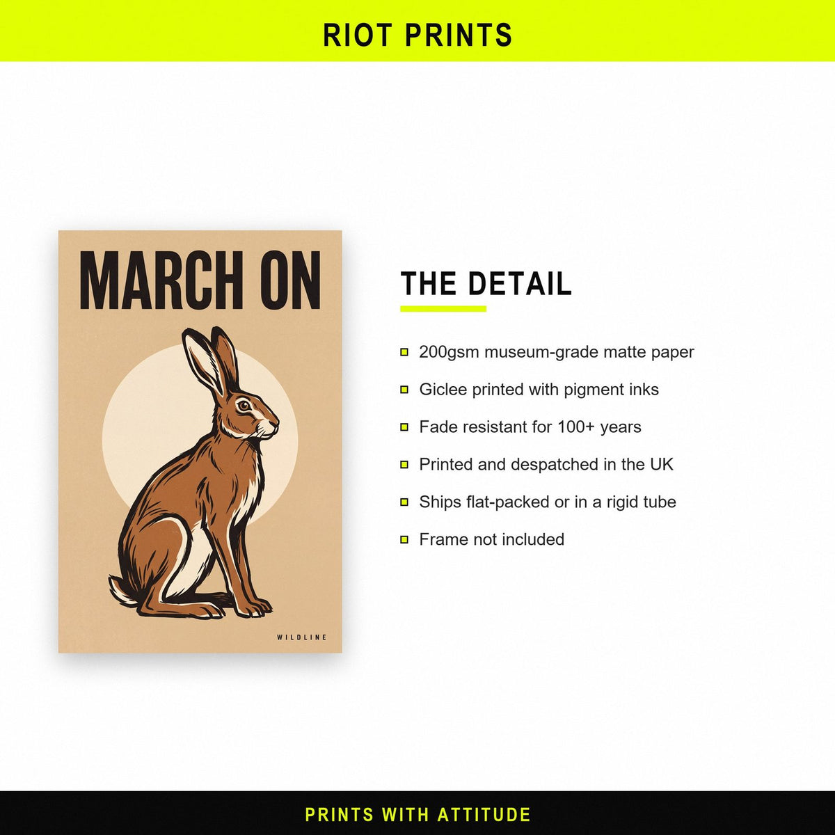March On Hare Art Print
