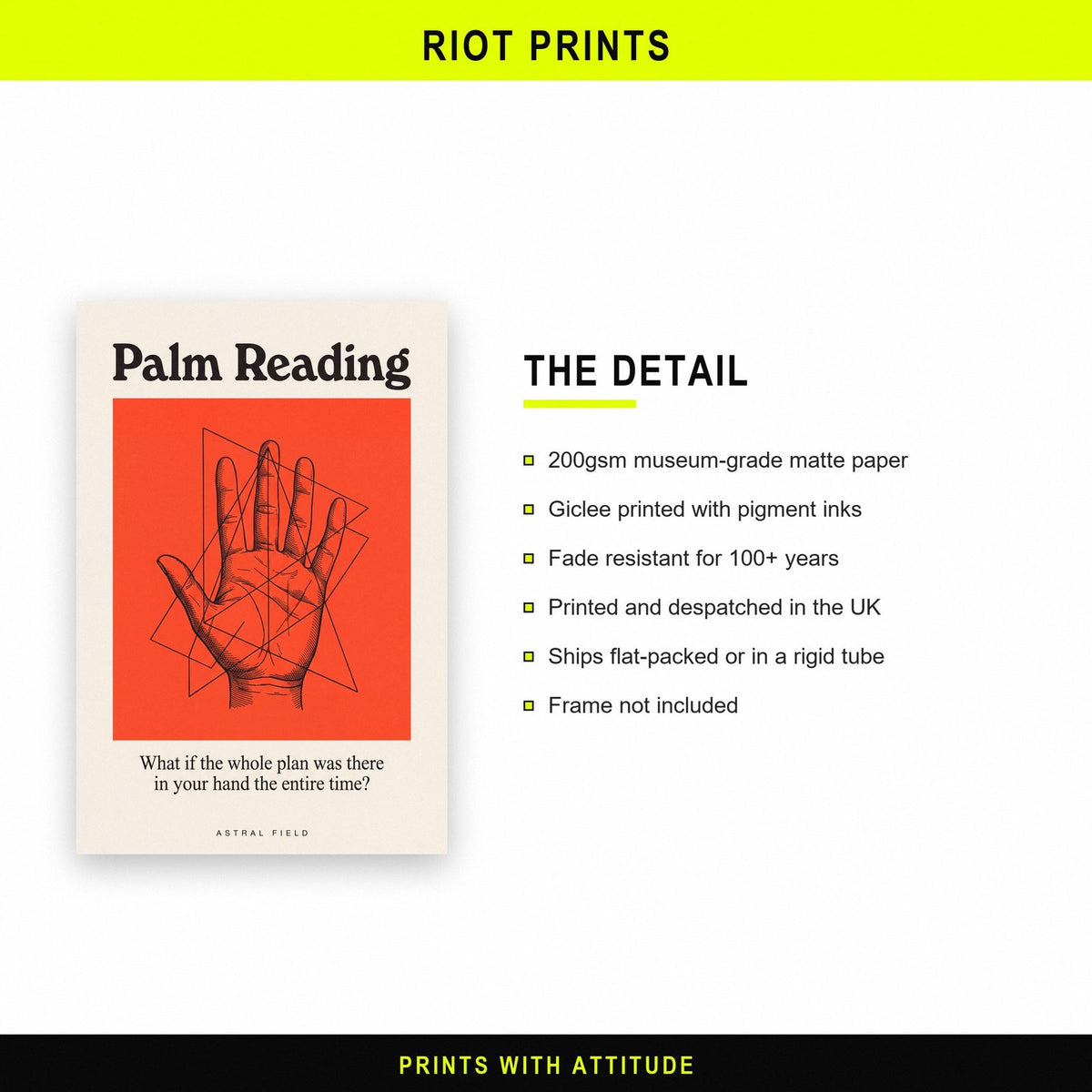 Palm Reading Astral Field Art Print