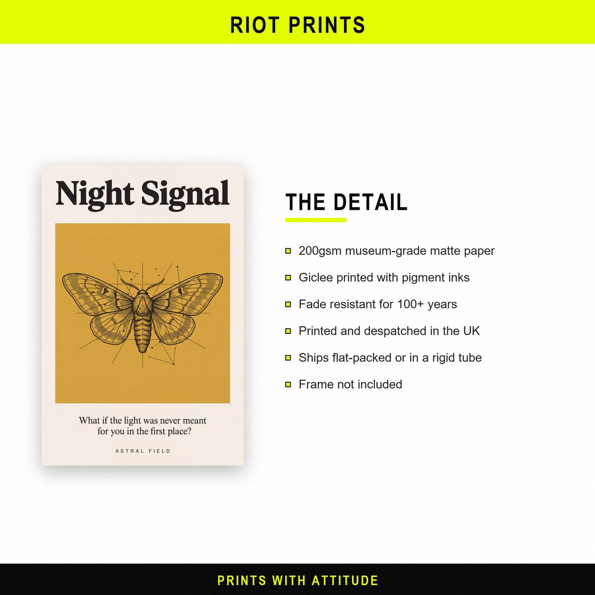 Night Signal Astral Field Art Print