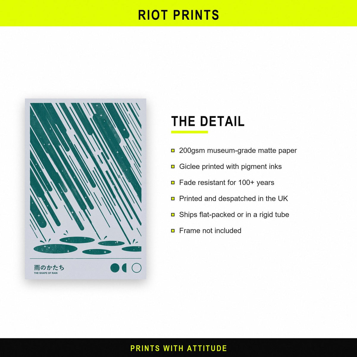 The Shape Of Rain Japanese Minimal Art Print