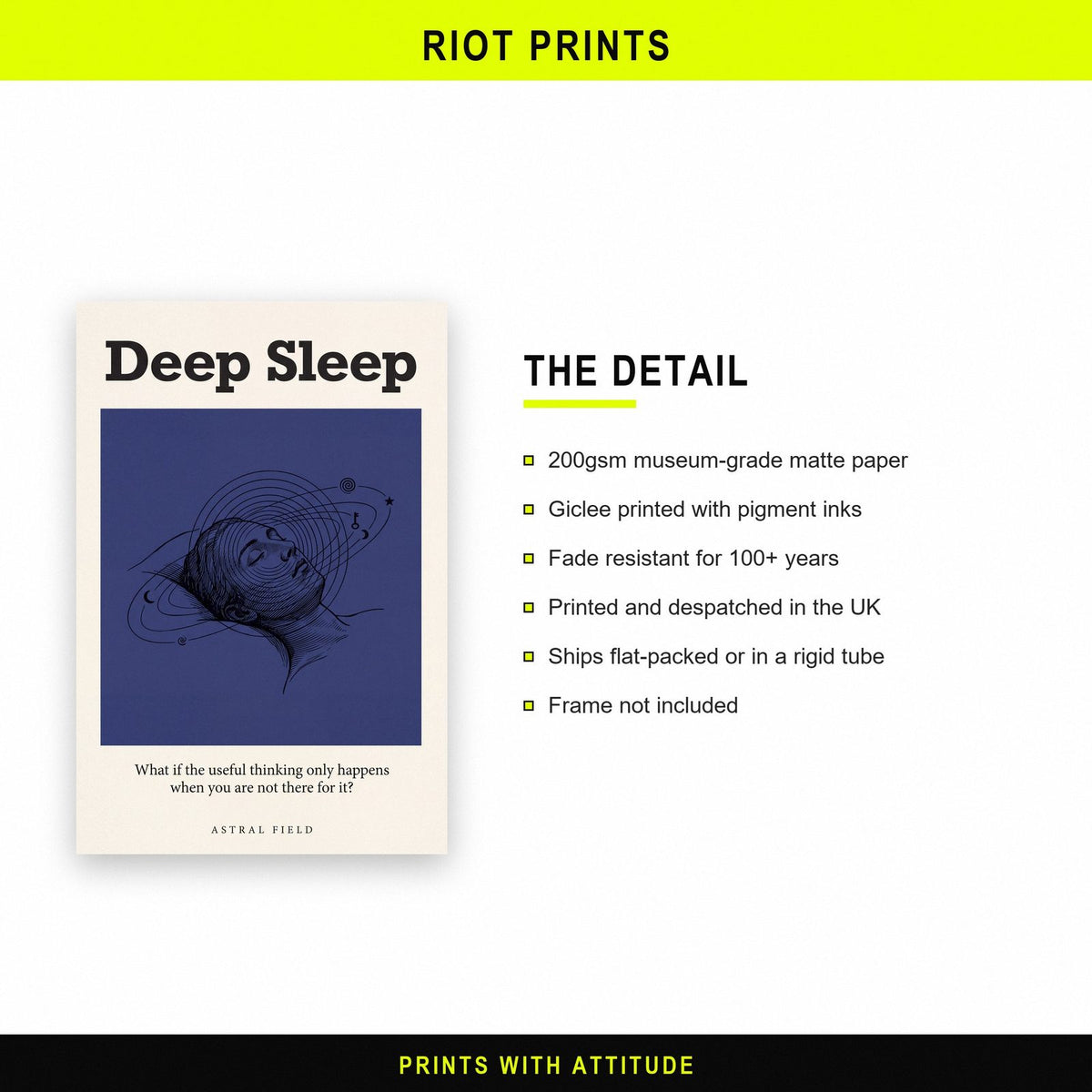 Deep Sleep Astral Field Art Print