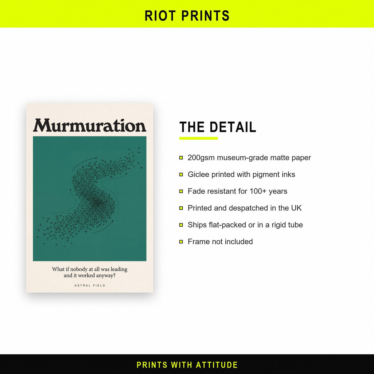 Murmuration Astral Field Art Print