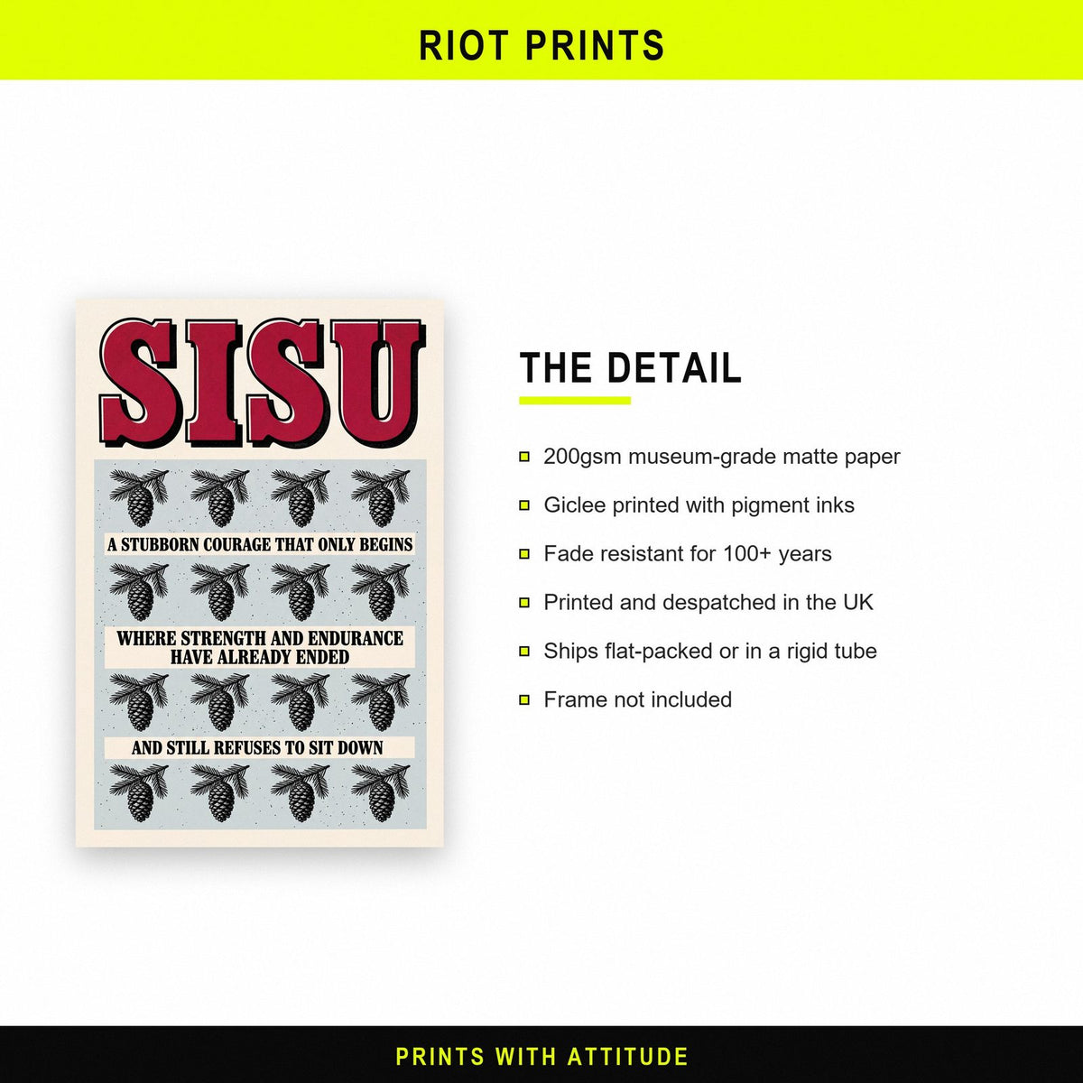 Sisu Untranslatable Word Art Print