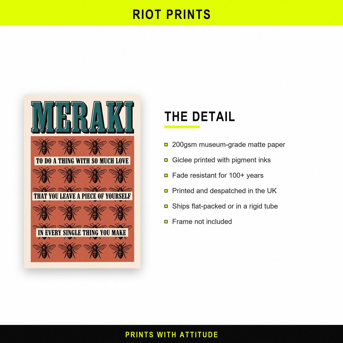 Meraki Untranslatable Word Art Print