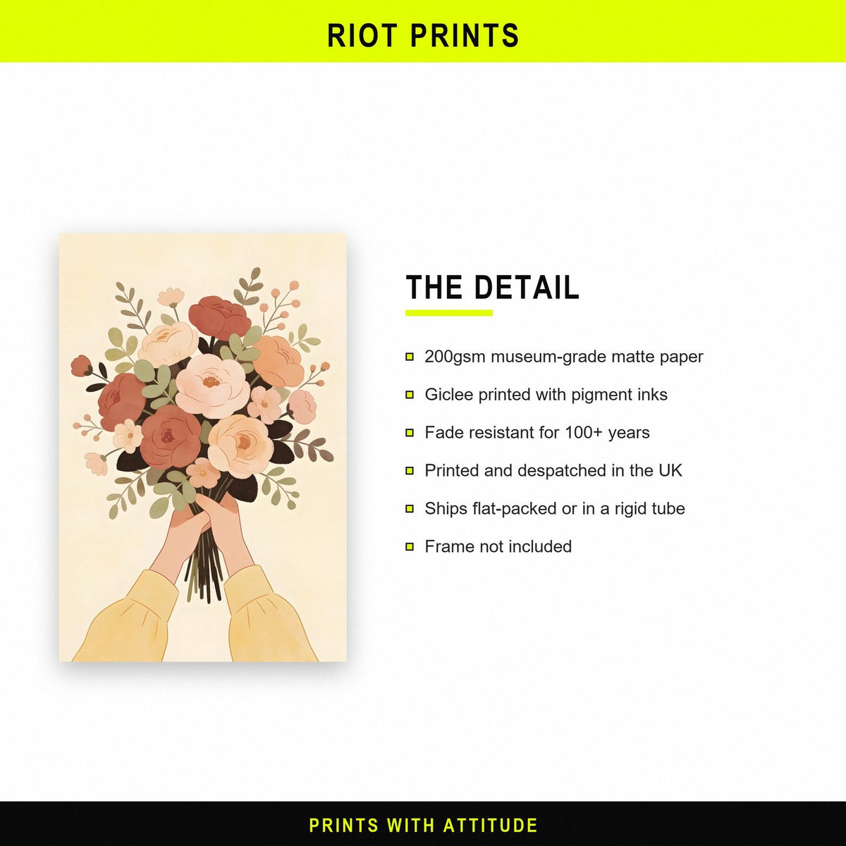 Bouquet In Hand Art Print