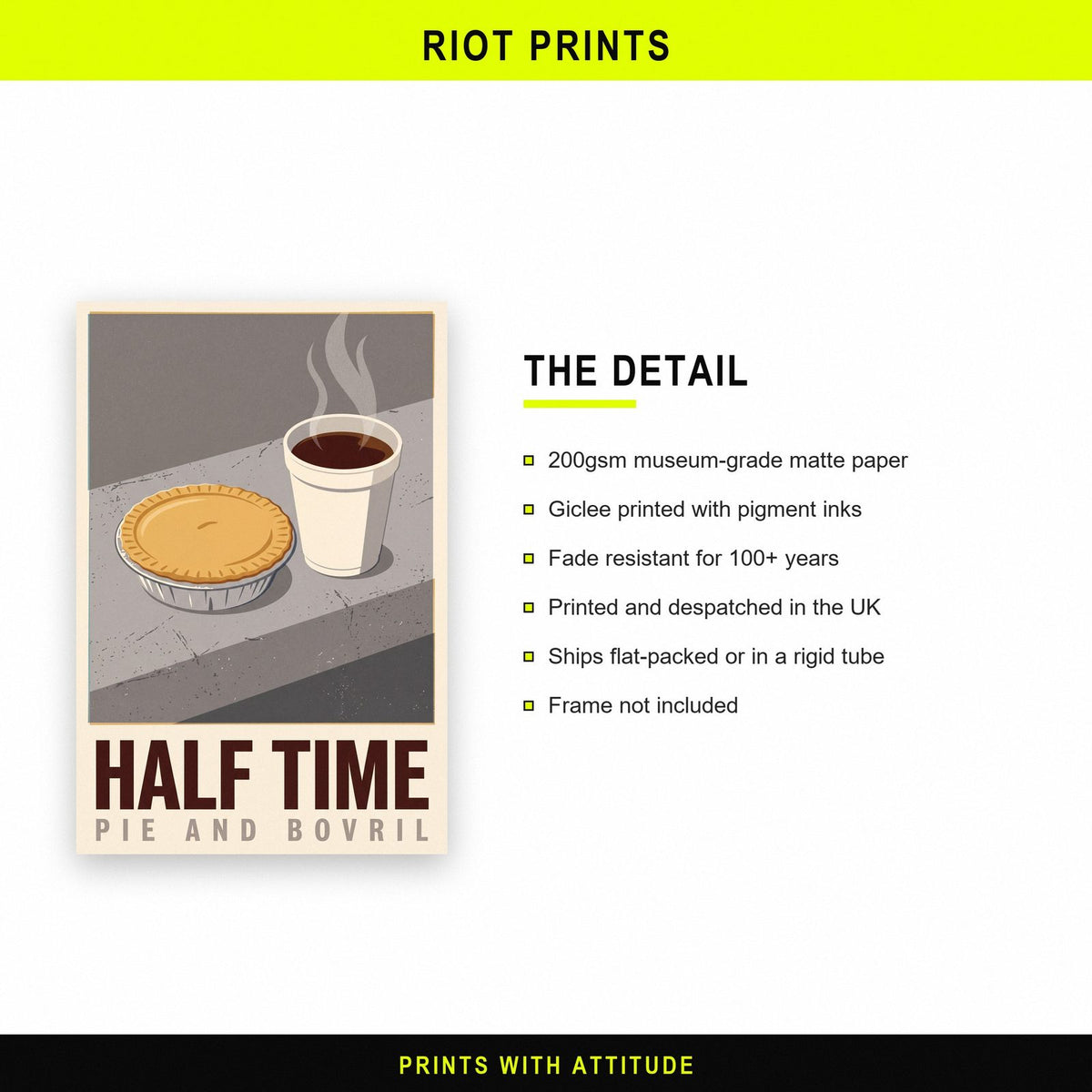 Half Time Football Art Print