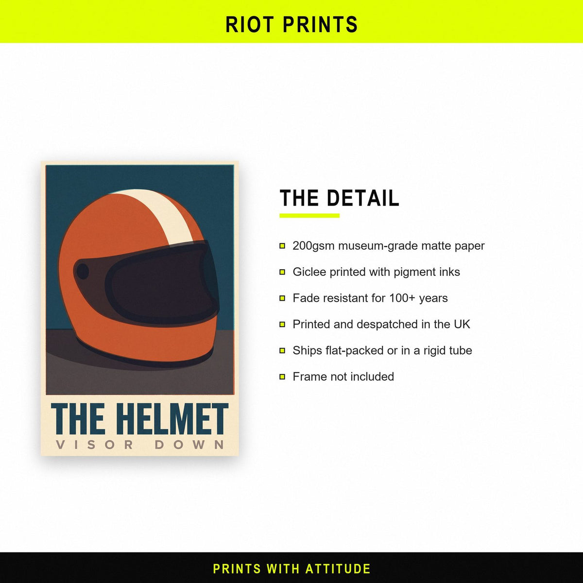 The Helmet Motorsport Art Print
